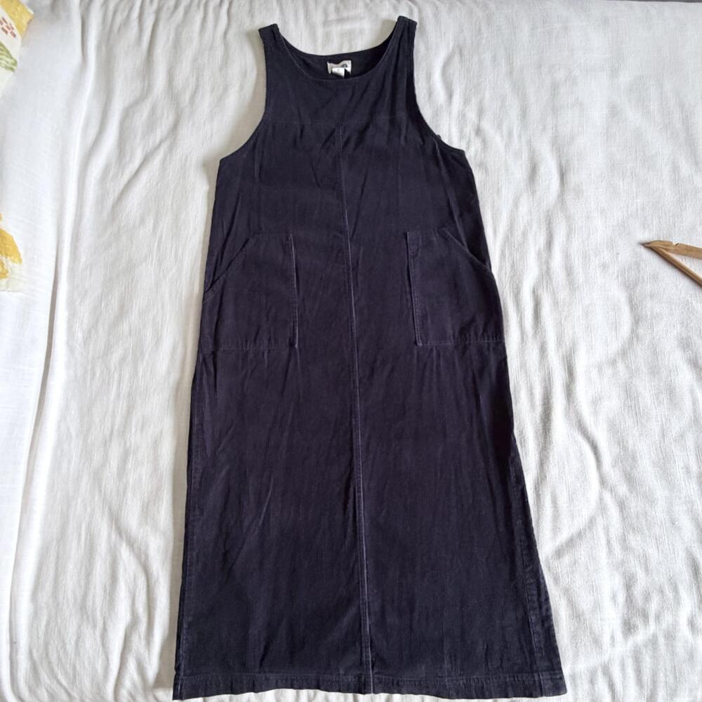 Paul Harris Design Dress Womens XL Corduroy Tank Maxi Jumper Lagenlook Academia